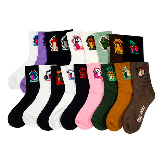 GRAF&WU BooGhost 2.0 Cuteghost angel devil fruit series thick skateboard mid-tube socks