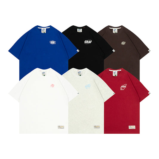 GRAFWU Earth Planet Universe Rocket T-Shirts