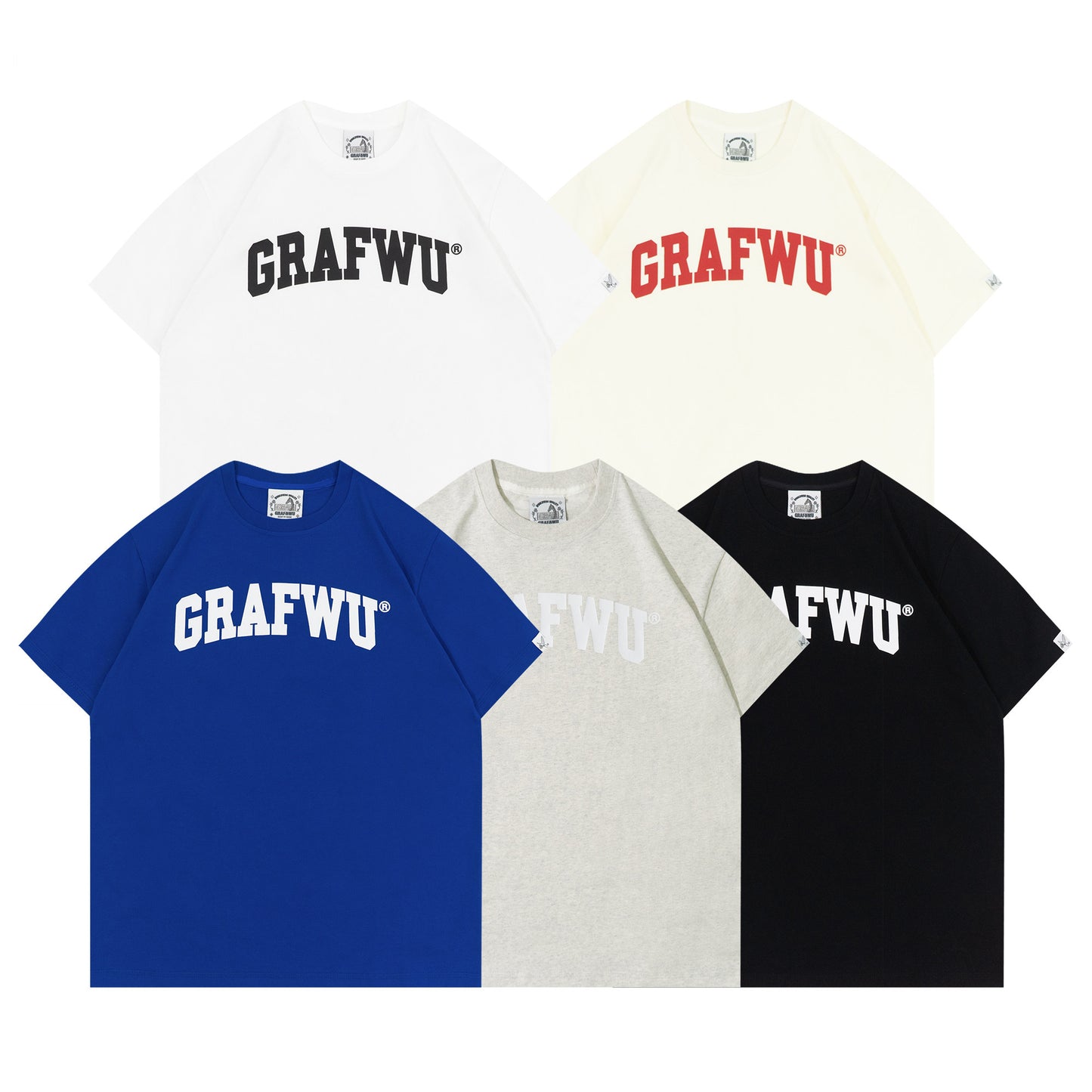 GRAF&WU Brand Logo Fashion Cotton T-shirt