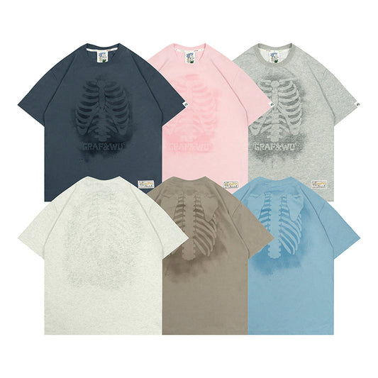 GRAFWU Perspective Bone Fitness Quick-Drying T-Shirts