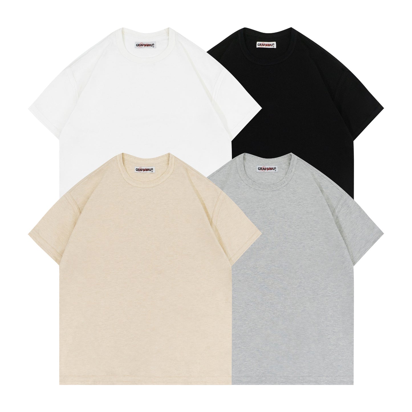 Reversible Sanded Cotton Linen Short Sleeve Basic Top, Boxy Fit | GRAF Original