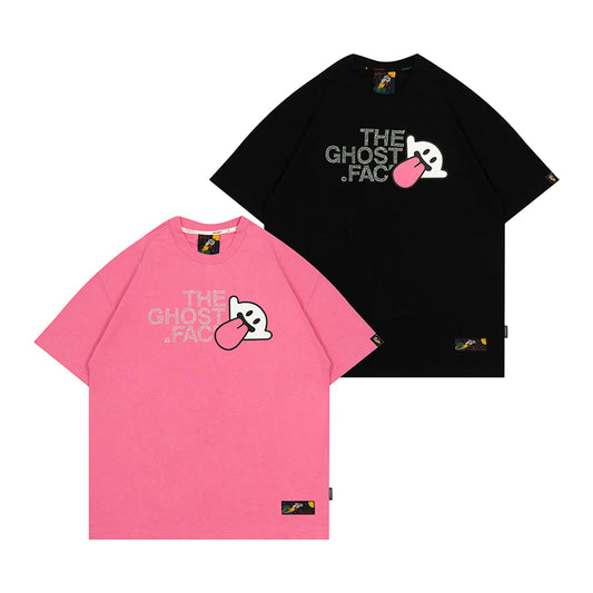 GRAFWU BooGhost Face Rhinestone Decoration T-shirts