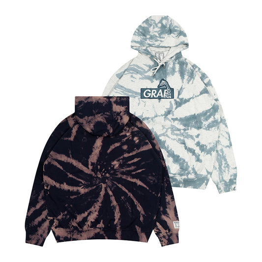 GRAF&WU Original Giraffe Swirl Tie-Dye Design Oversize Pullover Hoodie