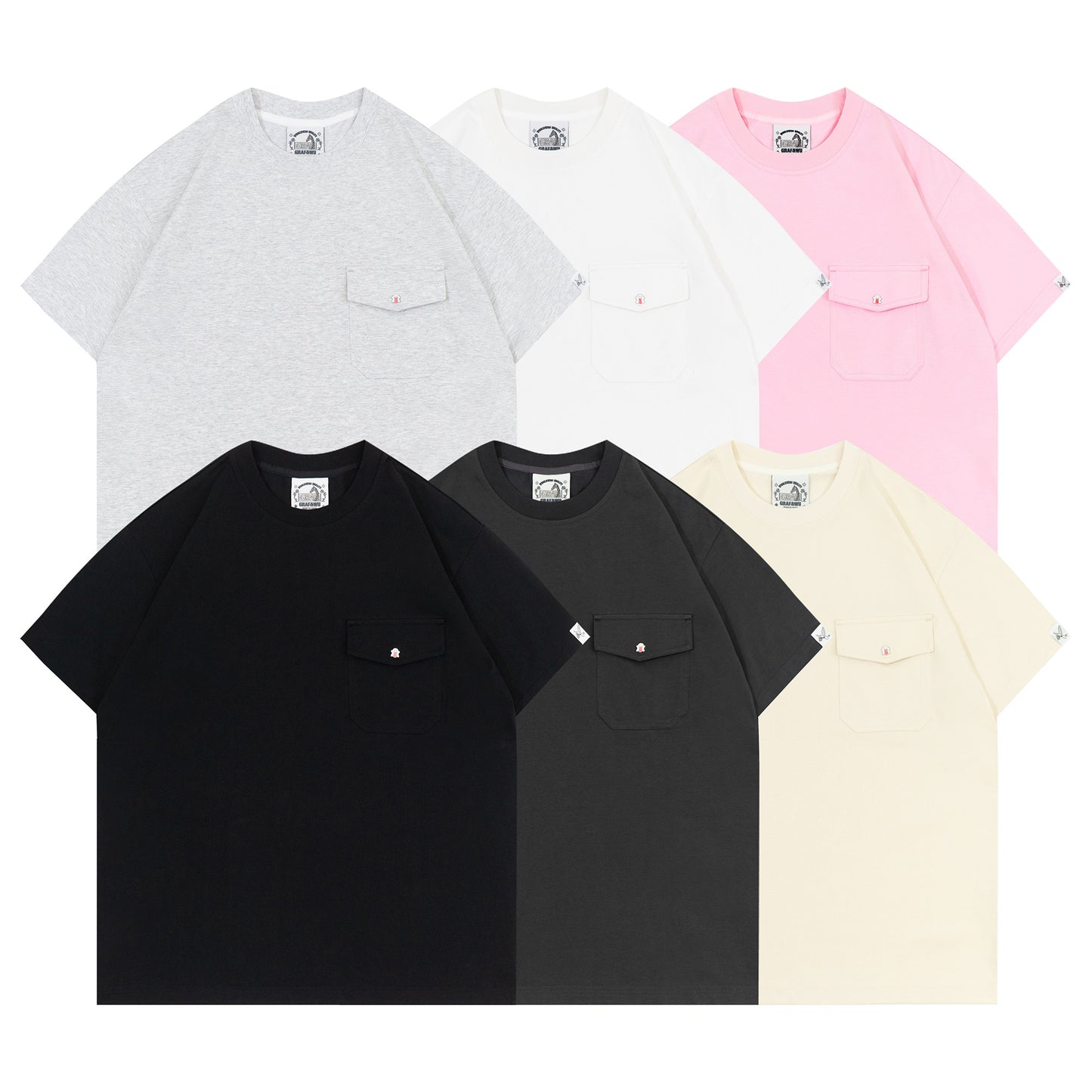 GRAF&WU Clean fit Style Fashion Pocket Design Cooling T-Shirt