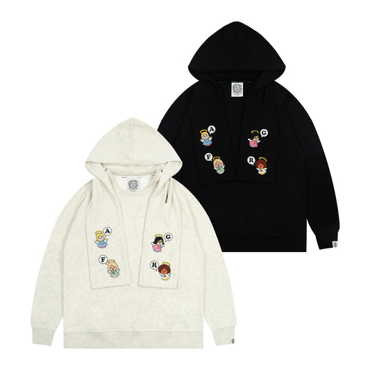 GRAF&WU 4 Praying Girl Angels Character Removing Hoodies