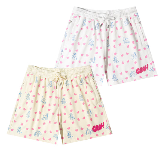GRAF&WU Cartoon Angel Pony Heart-shaped Cute Cotton Athletic Shorts