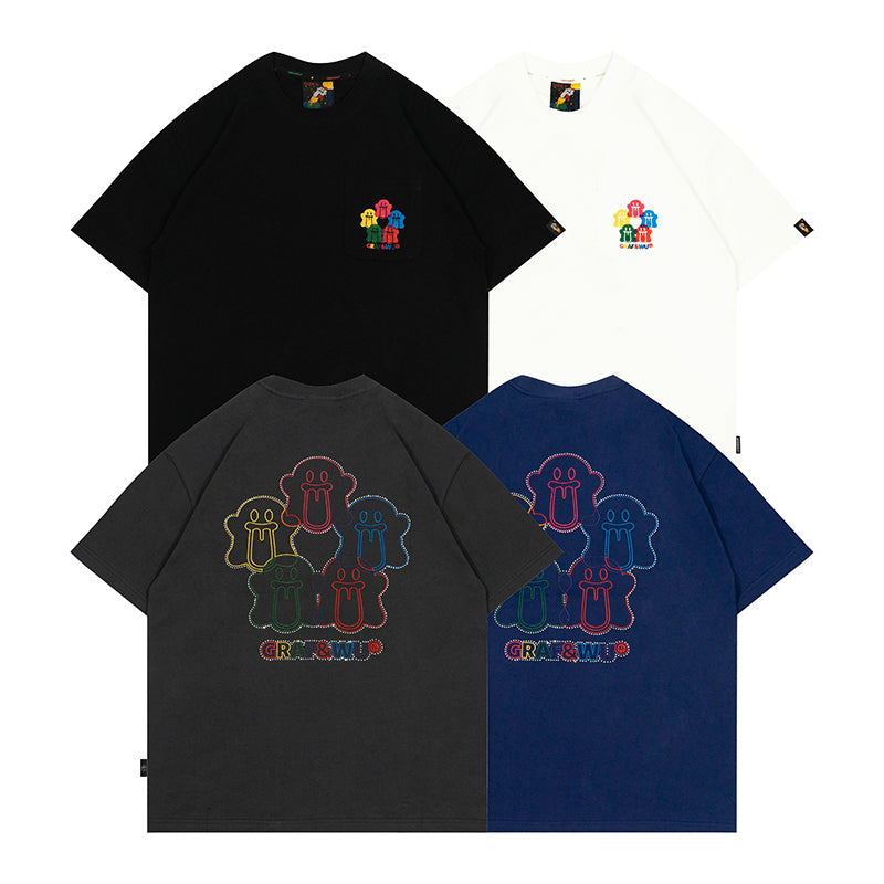 GRAFWU Five-Ring Olympic Cute Ghost T-Shirts