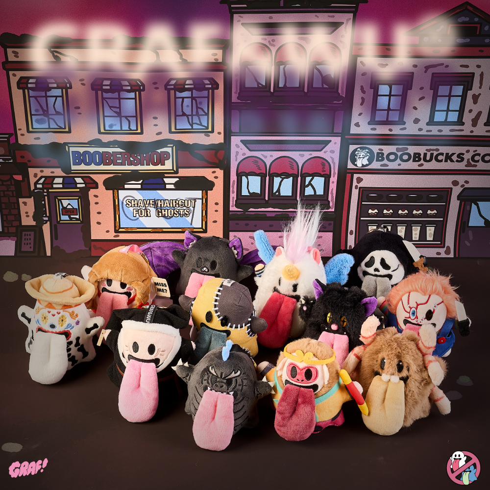 GRAF&WU Halloween Bat Black Cat Ghost Bag Charm Trendy Doll