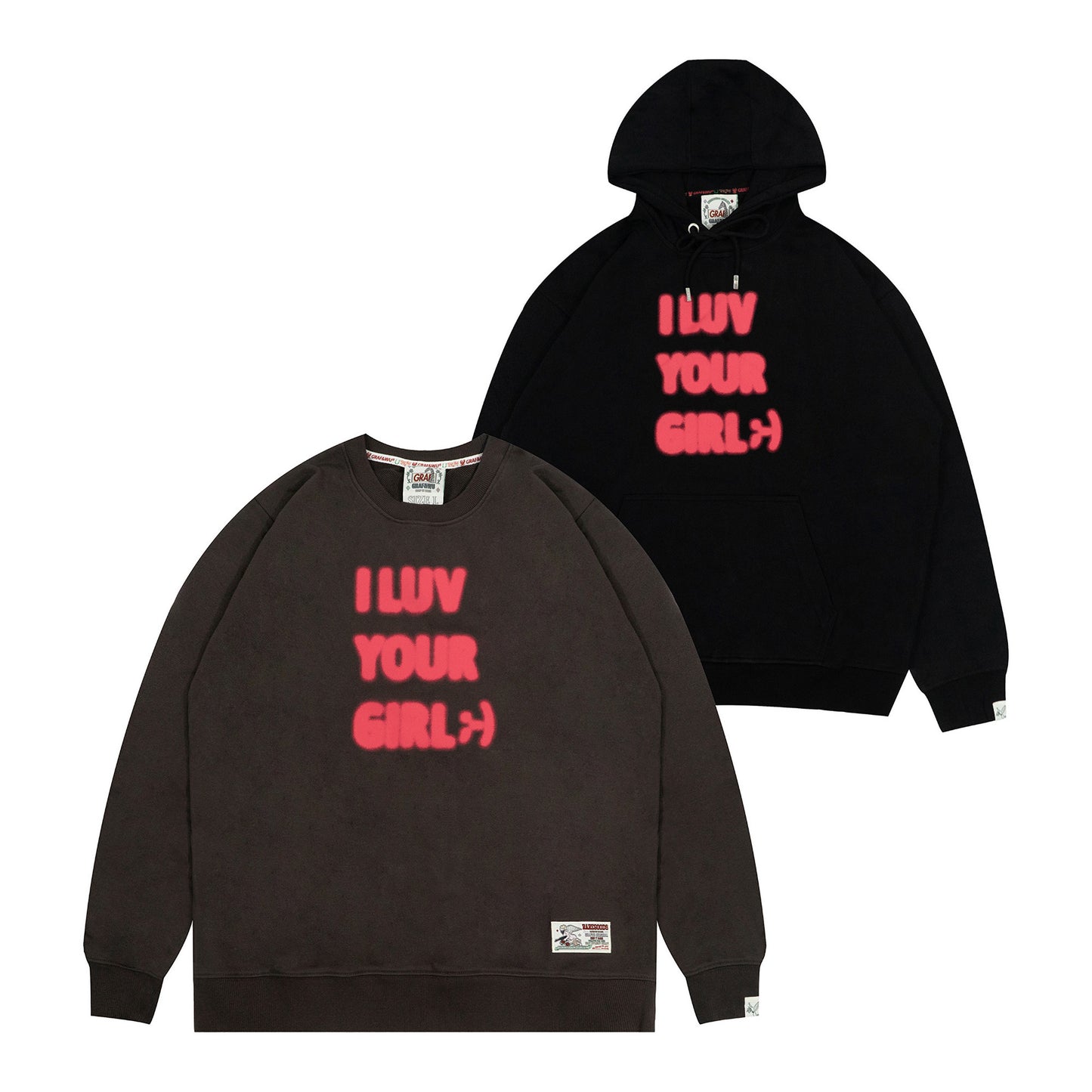 GRAF&WU I LUV Your Girl Declaration Confession Fashion Hoodie