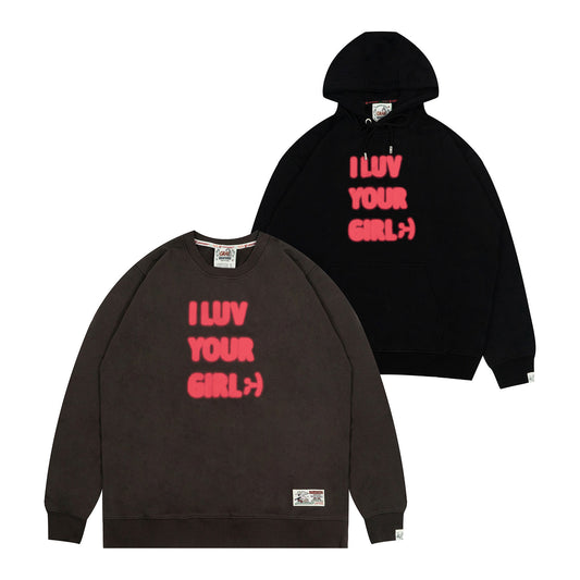 GRAF&WU I LUV Your Girl Declaration Confession Fashion Hoodie