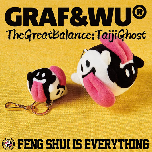 GRAF&WU "Balance of All Things"TaiChi BooGhost CuteGhost Toy Bag Pendant Trend Keychain