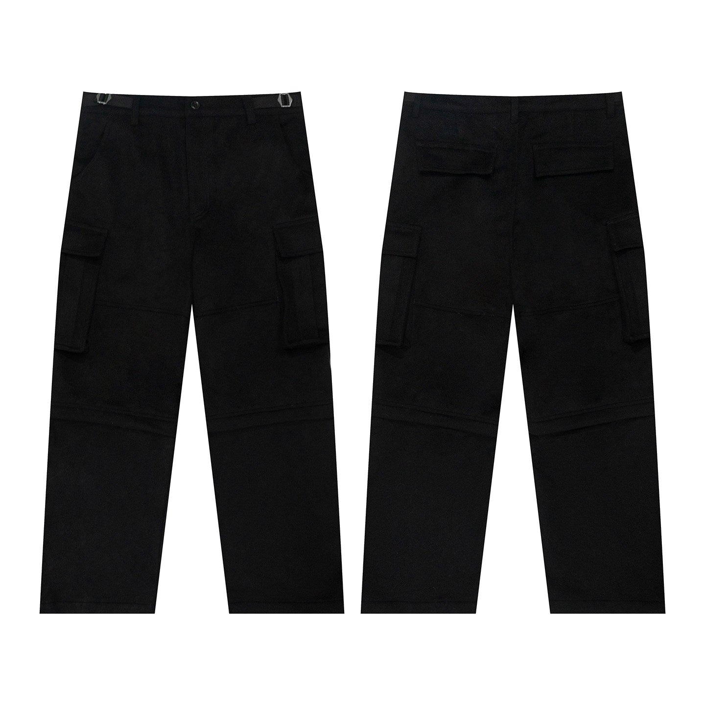 GRAF&WU Fashion Woolen Thick Cargo Pants