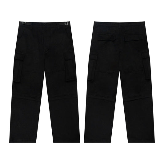 GRAF&WU Fashion Woolen Thick Cargo Pants