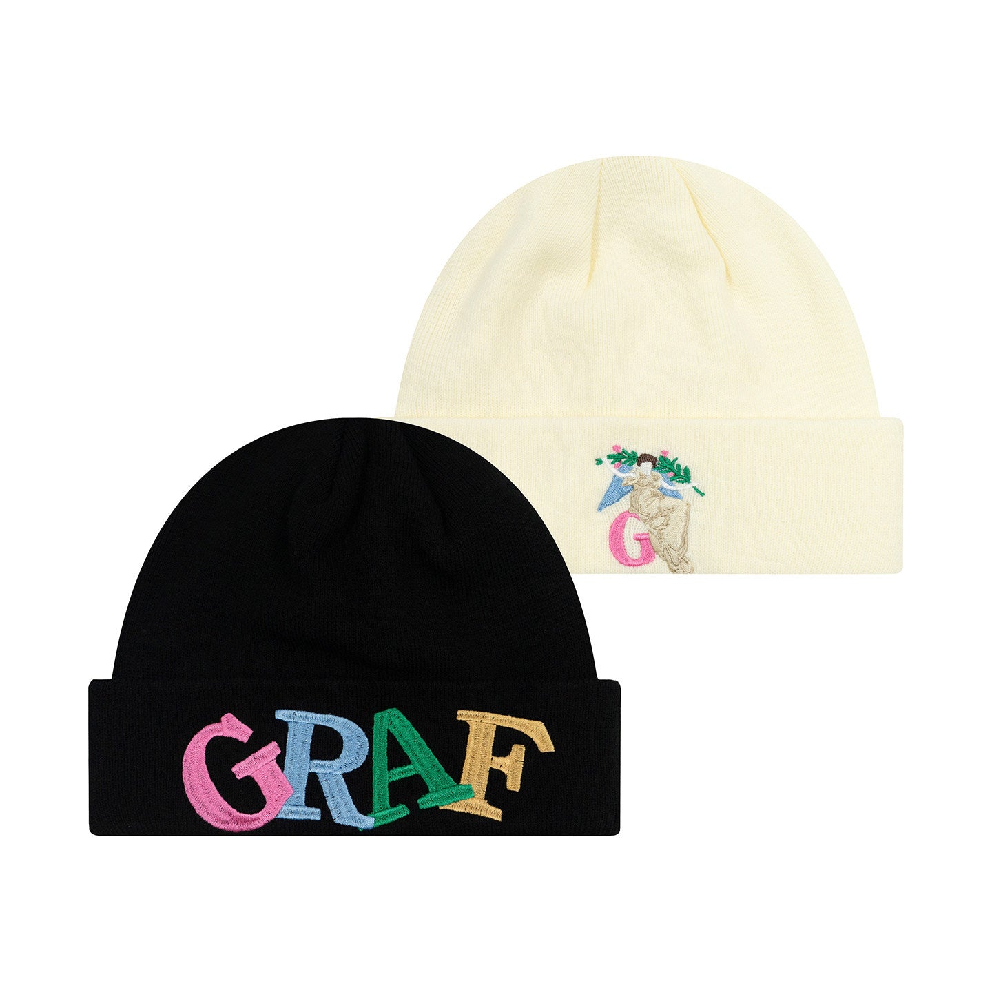 GRAF&WU Lucky Goddess Embroidered Street Hip Hop Wool Beanies