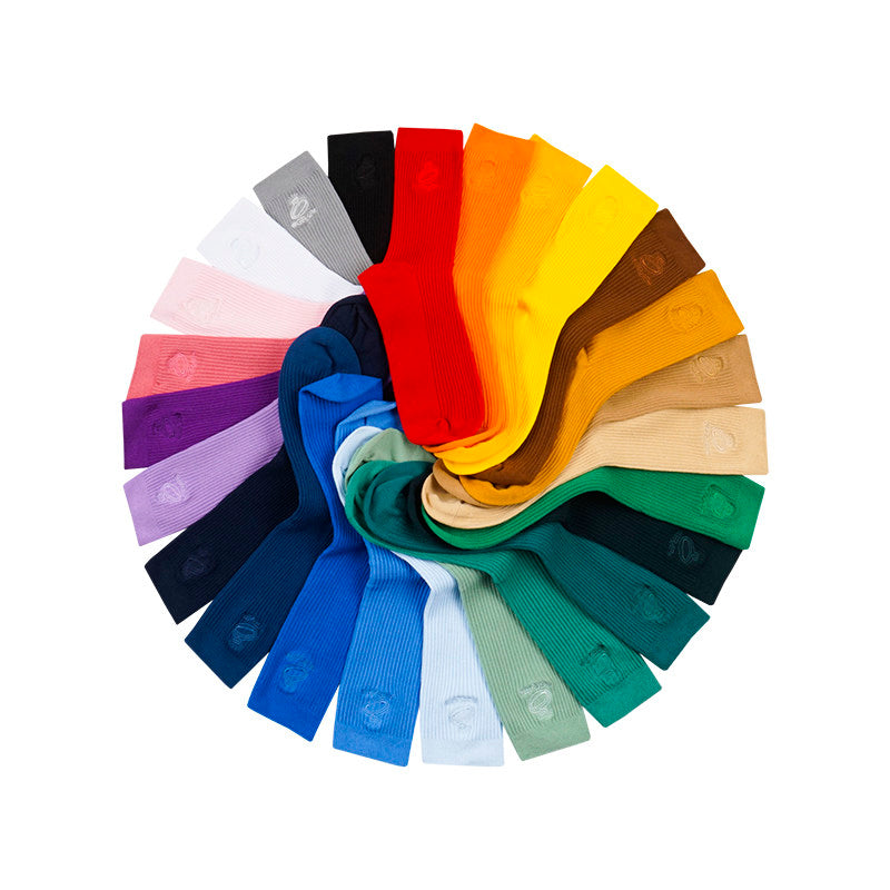 GRAF&WU Embroidery Pattern Casual Skateboard Cotton Socks Unisex