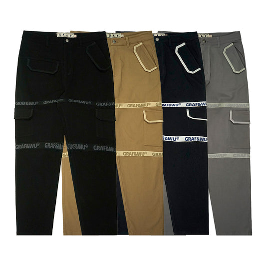 GRAFWU Retro Old School Canvas Trousers