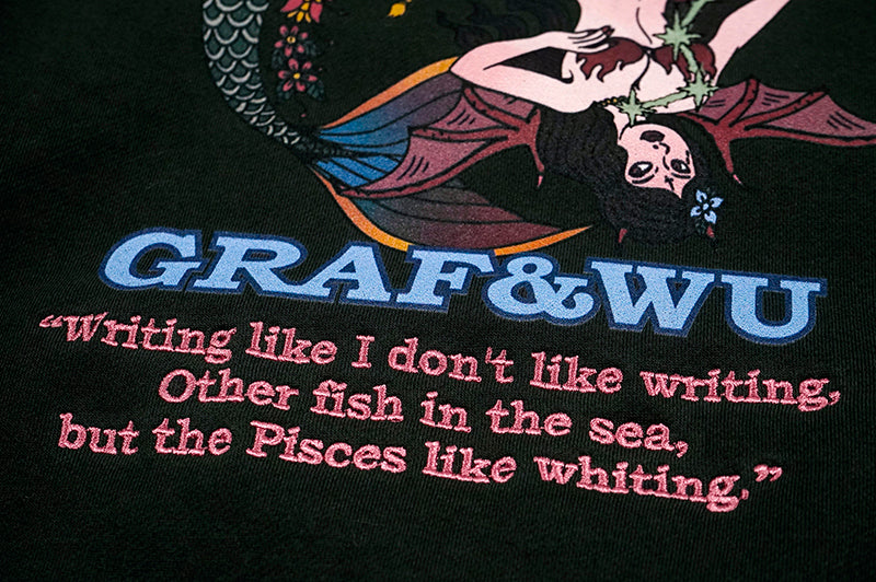 GRAF&WU 12 Constellation Rap Lyrics Embroidery Print Hoodie