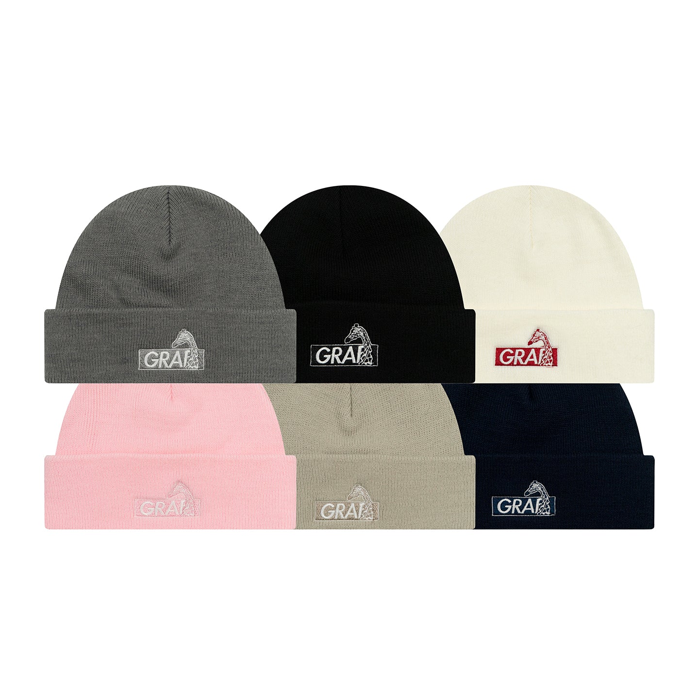 GRAF&WU Brand Embroidered Giraffe Fashion Warm Knitted Hat