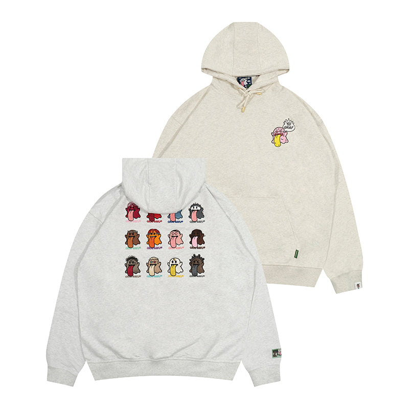 GRAF&WU New School 12 Rap Ghost Embroidered Hoodie