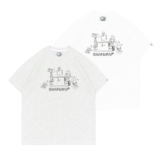 GRAF&WU IP Popularity Award Podium Cute Ghost Pencil Drawing T-shirt