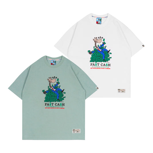 GRAFWU Graffy Drip In Cash Pattern T-Shirts