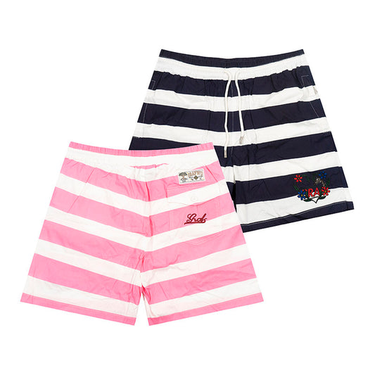 GRAF&WU Embroidered Striped Shorts Casual Summer Streetwear