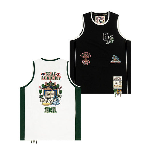 GRAF&WU Giraffe University Knowledge Power Badge Basketball Vest Jersey