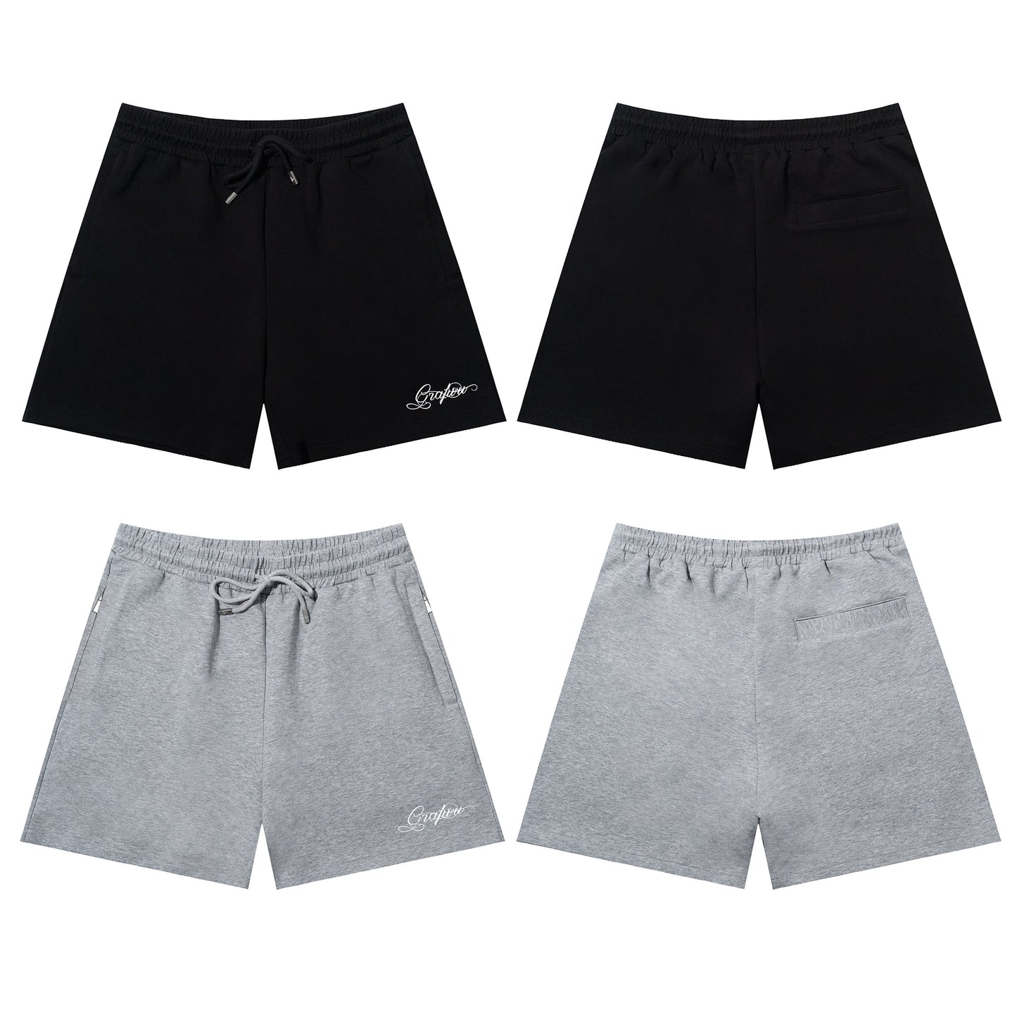 GRAF&WU Letter Print Quick-Drying Cooling Cotton Comfort Shorts
