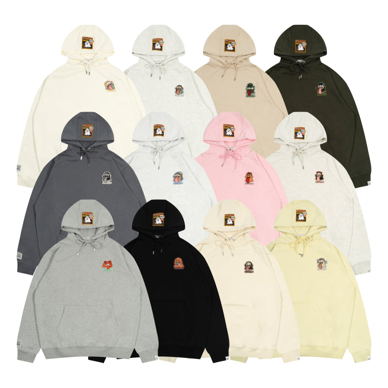 GRAF&WU World Famous Paintings Mona Lisa Cute Ghost Character Hoodie