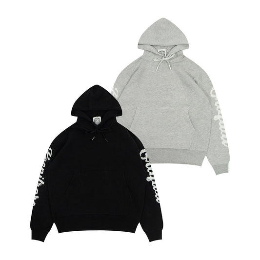 GRAF&WU Simple Retro Loose Knitted Sweater Hoodie