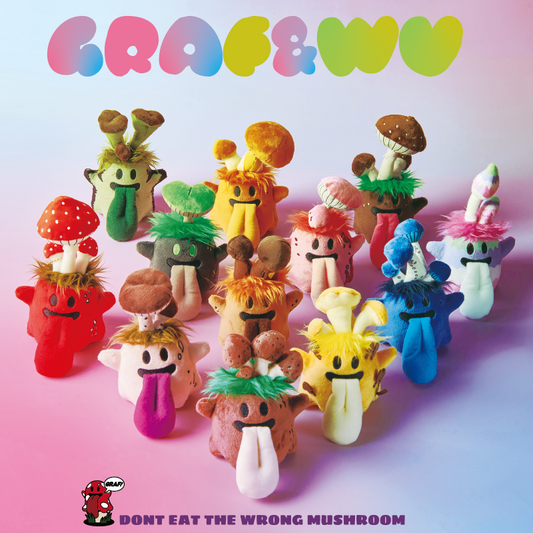 GRAF&WU Mushroom ghost Bag Charms