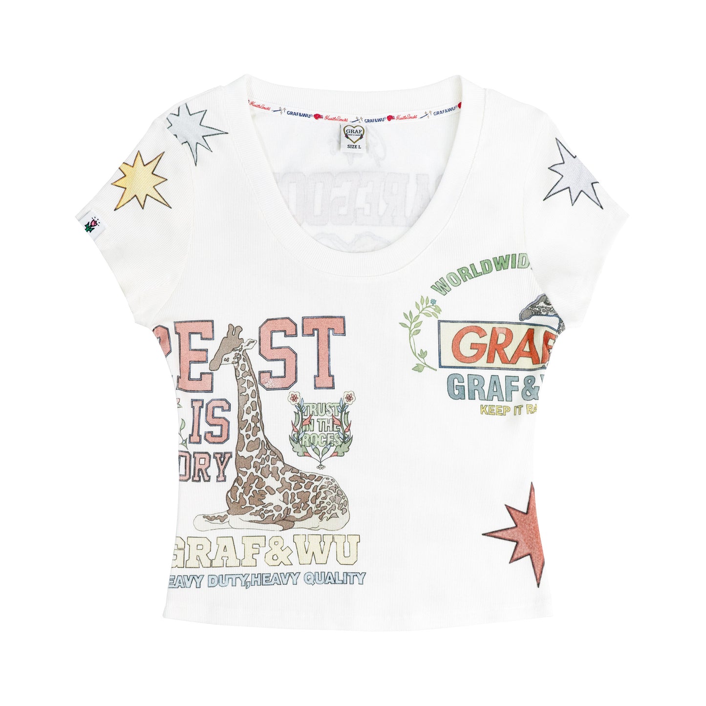 GRAF&WU Y2K Fashion Tight Streetwear Trend Hot Girls T-shirt Top