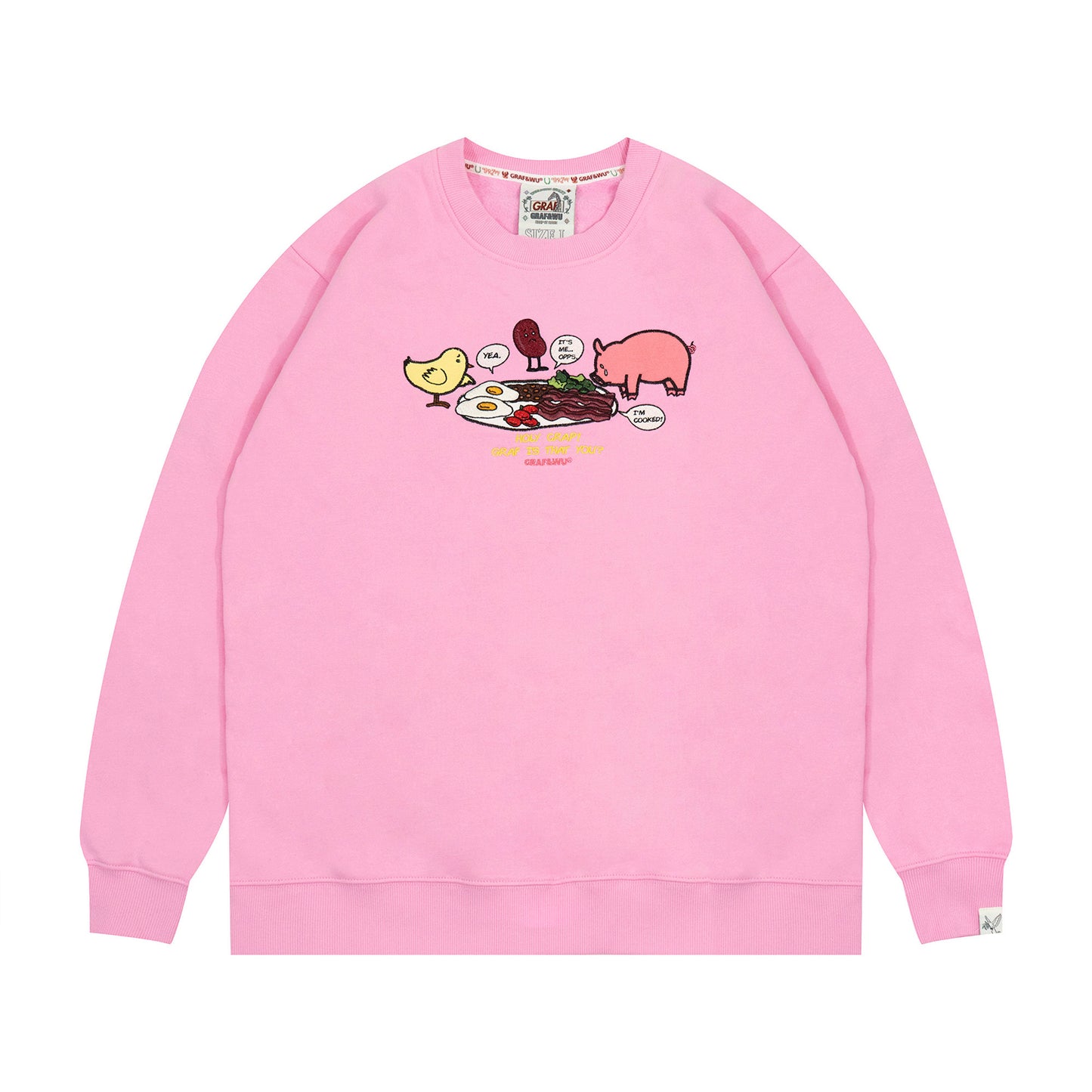 GRAF&WU Big Breakfast Pig Chick Funny Hoodies