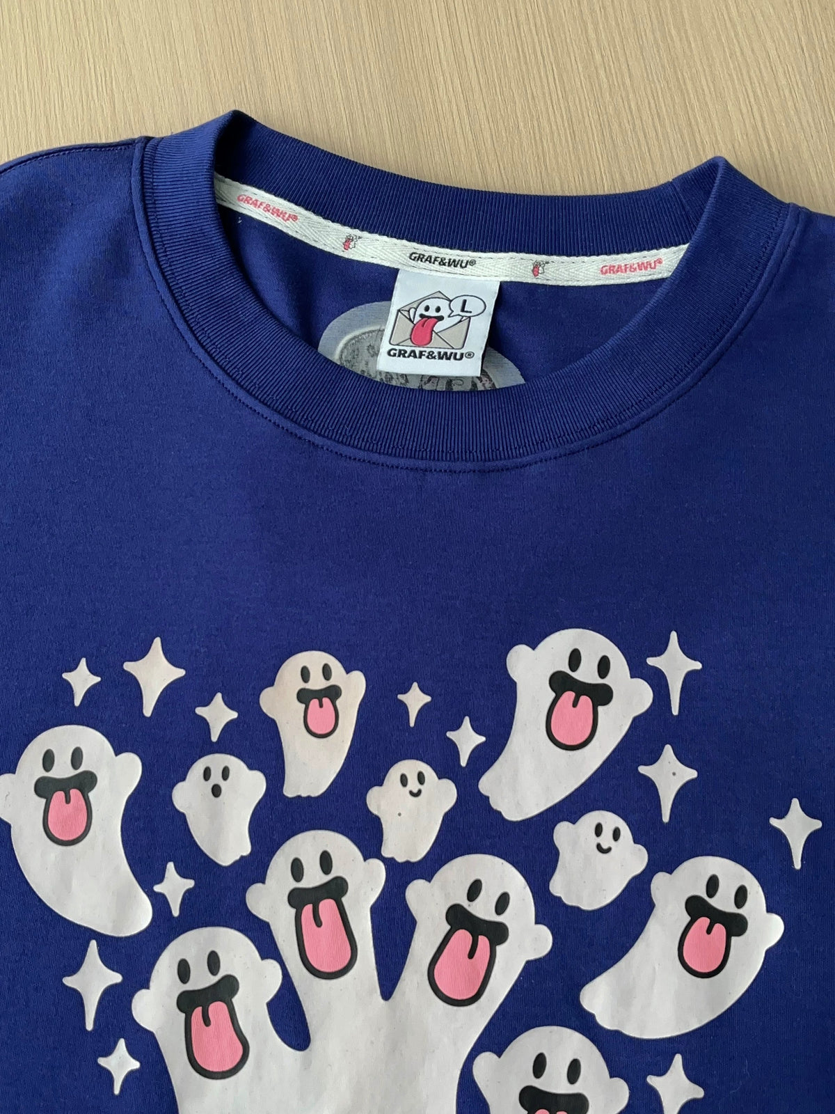 Ghost Puff-Print Long Sleeve Tee for Couples