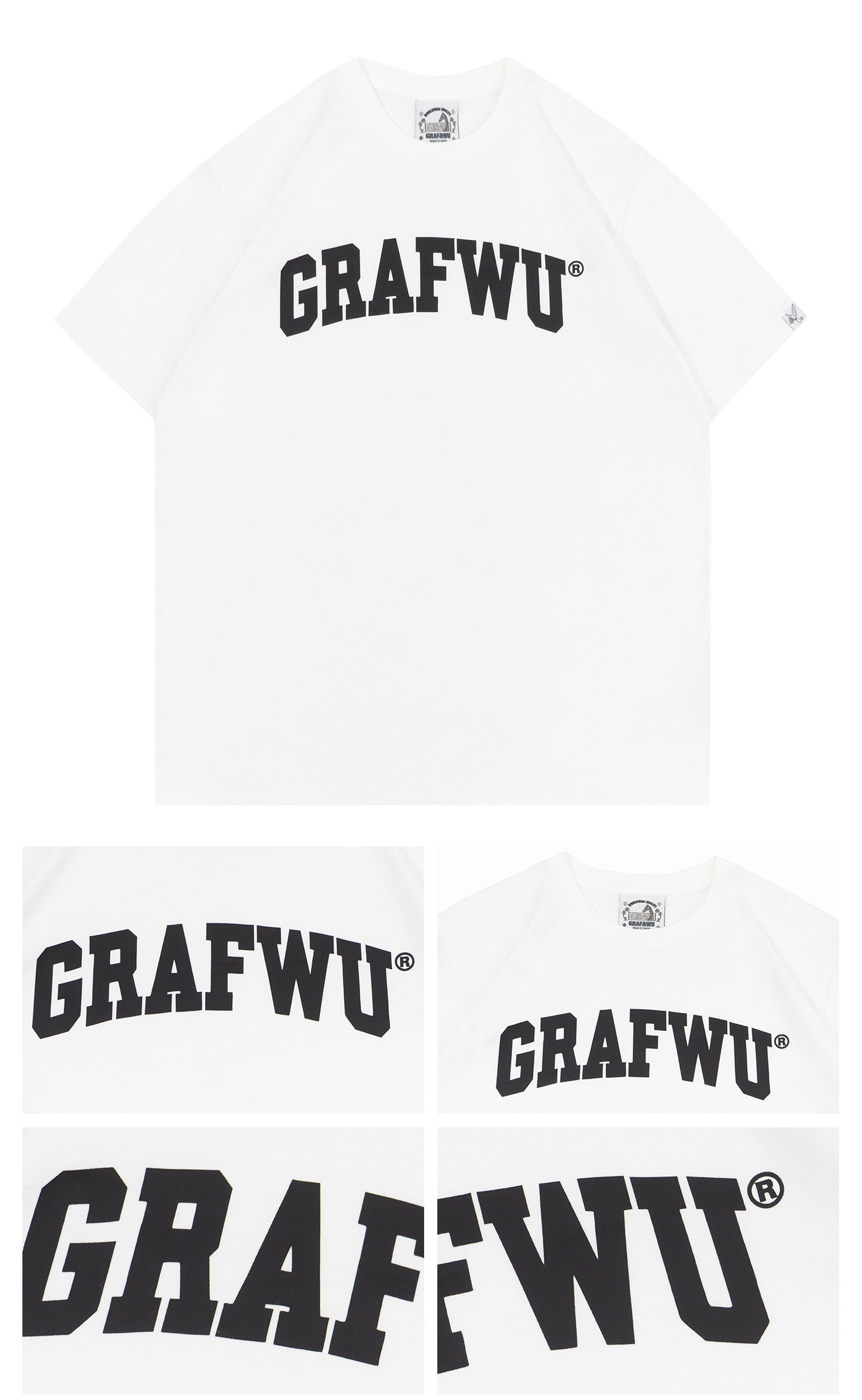 GRAF&WU Brand Logo Fashion Cotton T-shirt