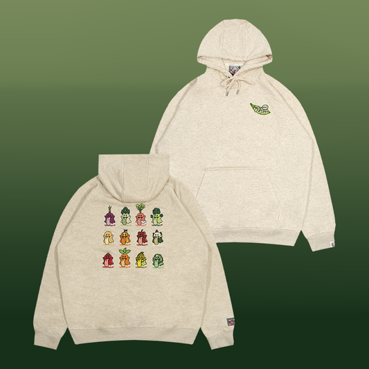 GRAF&WU Original 12 Cute Vegetable Ghost Embroidered Hoodies