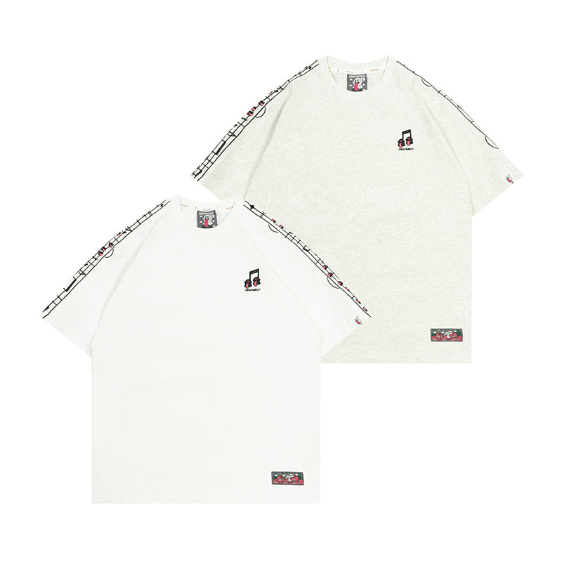 GRAFWU Music Notes Cute Ghost T-Shirts