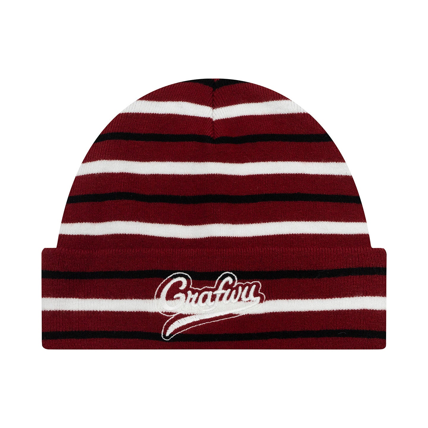 GRAF&WU Trendy Striped Letter Embroidered Street Hip-hop Wool Knit Hat