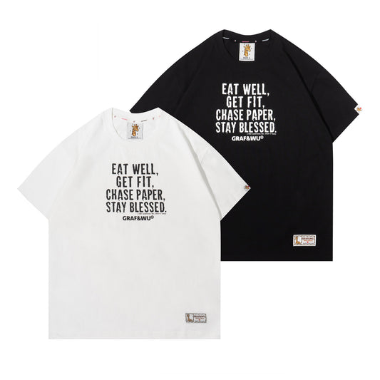 GRAF&WU Inspirational Slogan Graphic Printed Streetwear T-shirt