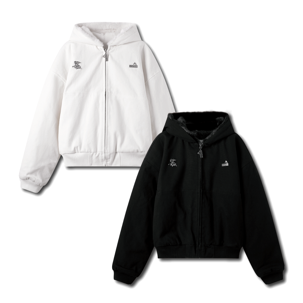 GRAF&WU Metal Angel Deer Faux Mink Fur Work Jacket - Luxury Streetwear Coat