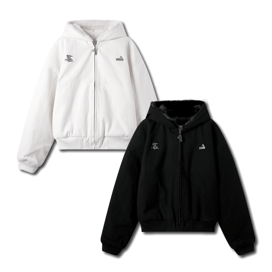 GRAF&WU Metal Angel Deer Faux Mink Fur Work Jacket - Luxury Streetwear Coat