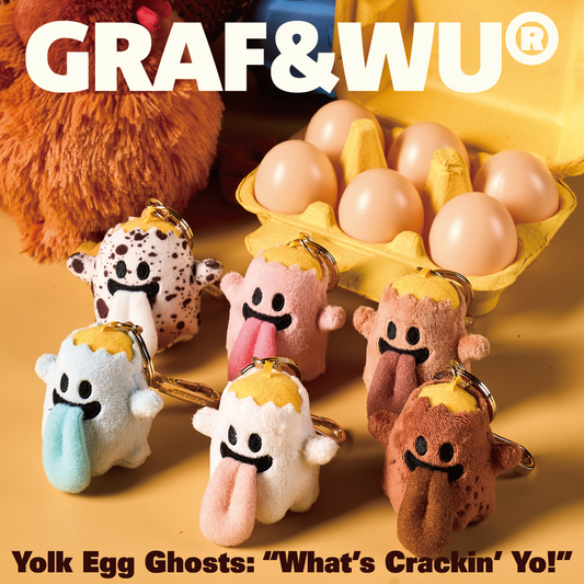 GRAFWU Lovely Bag Charm Quail Egg Cute Ghost Bag Pandents Trendy Doll Keychain Fashion Doll Bag Charms Funny Booghost Backpack Pendant