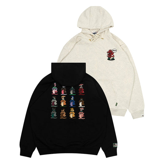 GRAF&WU 12 Magical Mushrooms BooGhost Character Hoodies