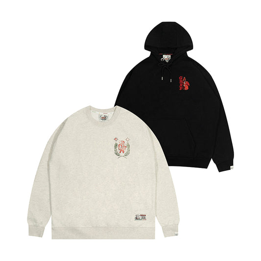 GRAF&WU Knight Slays Dragon Printed Street Hoodie