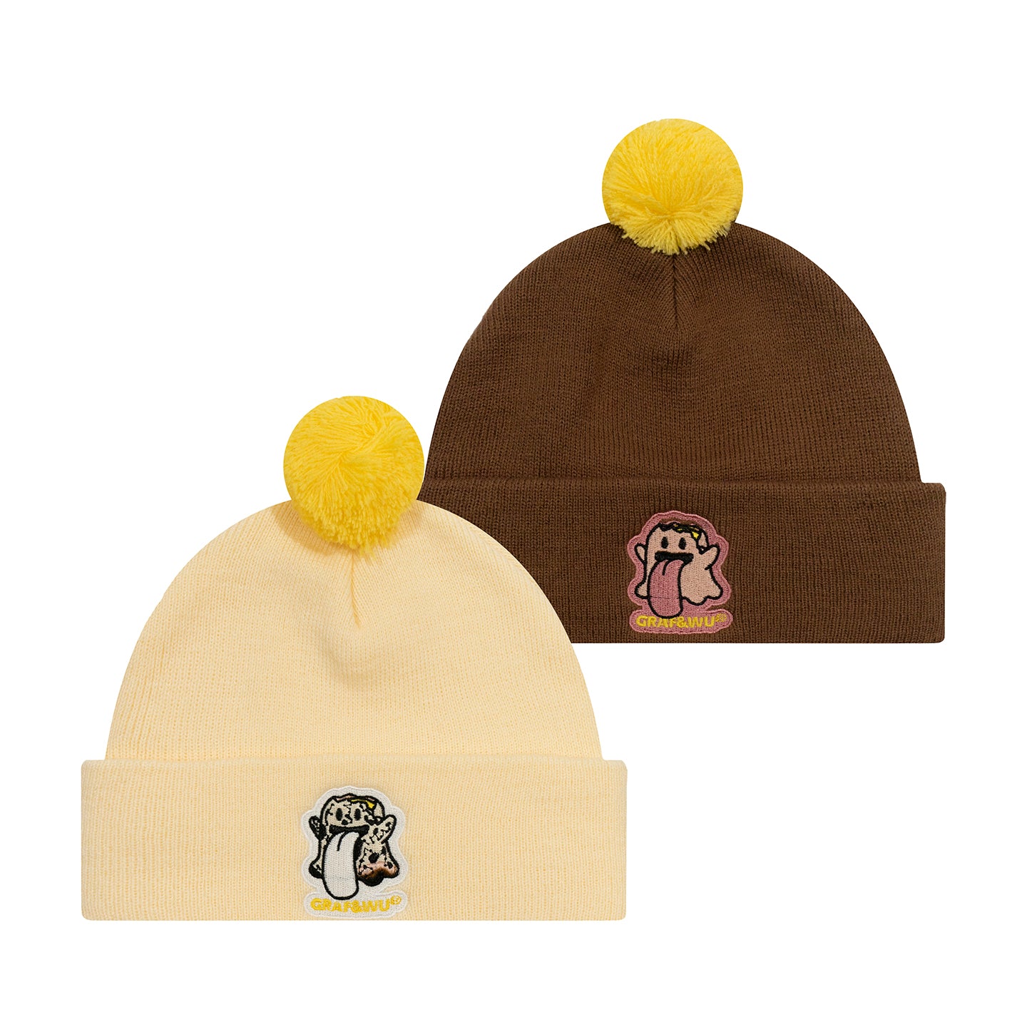 GRAF&WU Quail Egg Cute Ghost Character Knitted Beanie