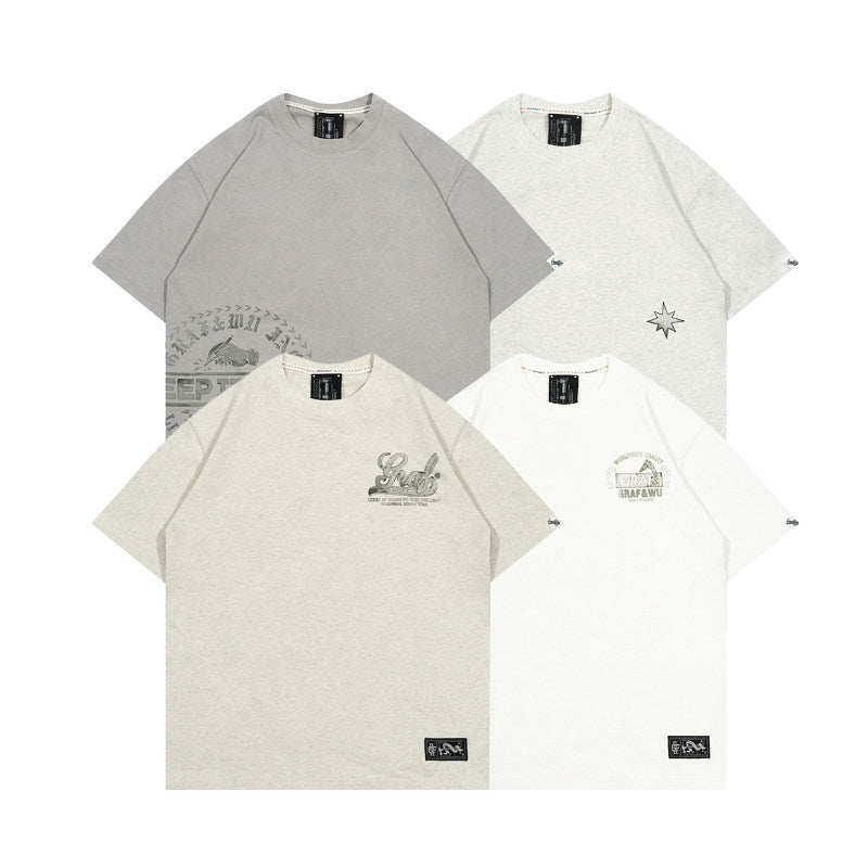 GRAF&WU Floral Giraffe Goddess Print Cozy 100% Cotton T-Shirt