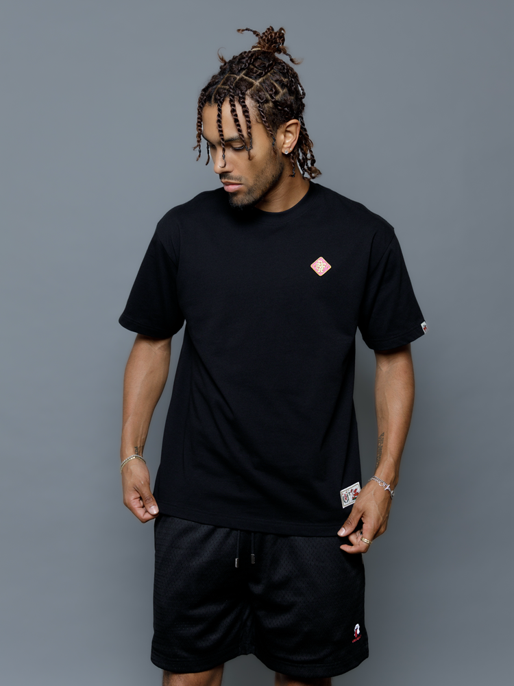 GRAF&WU T-Shirts Square Colorful Graf Letter Embroidery Small Logo Short Sleeves Classic Casual Short Sleeve Street Loose T-Shirt