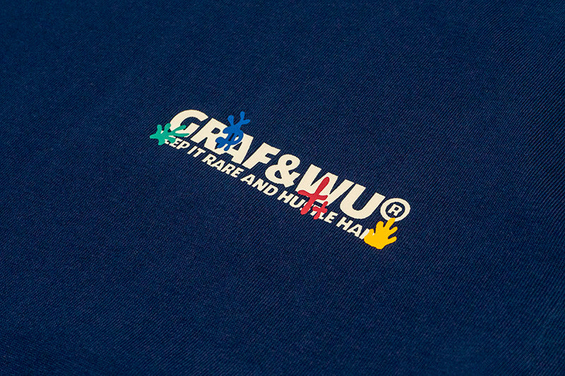 GRAF&WU Brand Letter Print Fashion 100% Cotton T-shirt
