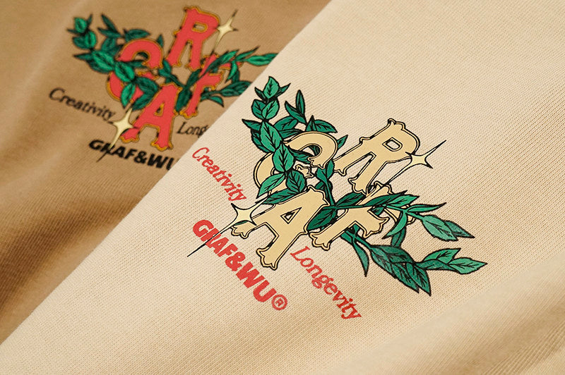 GRAF&WU Embroidered Floral Logo Long Sleeve Tee