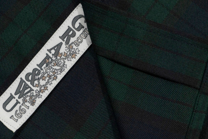 GRAF&WU Heart Floral Embroidered Vintage British Plaid Shirt Jacket